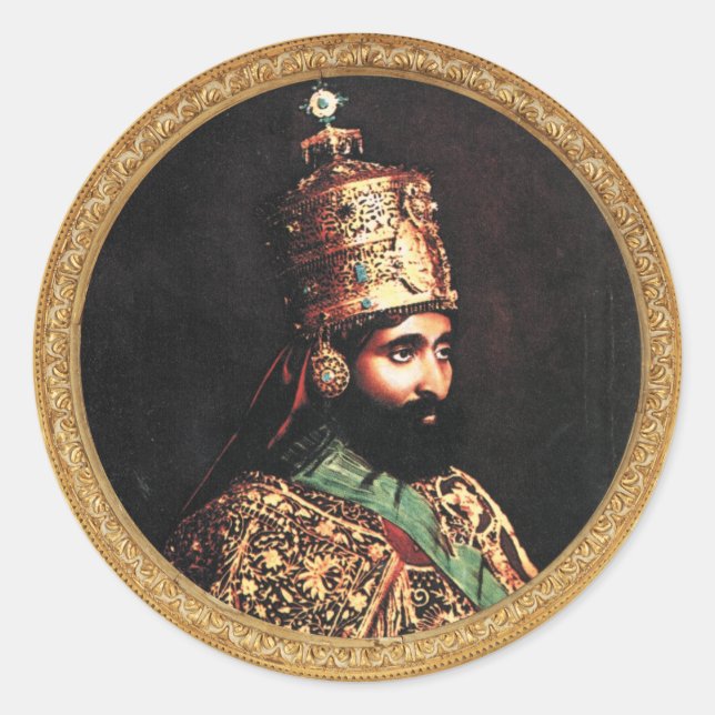 Adesivo Haile Selassie Jah Rastafari Royal Roots bordador (Frente)