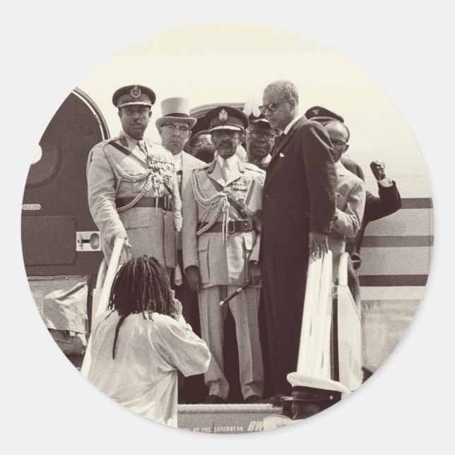 Adesivo Haile Selassie - Messiah Jah Rastafari bordador - (Frente)