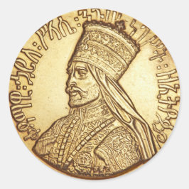 Adesivo Haile Selassie rei of Ethiopia Rastafari bordador