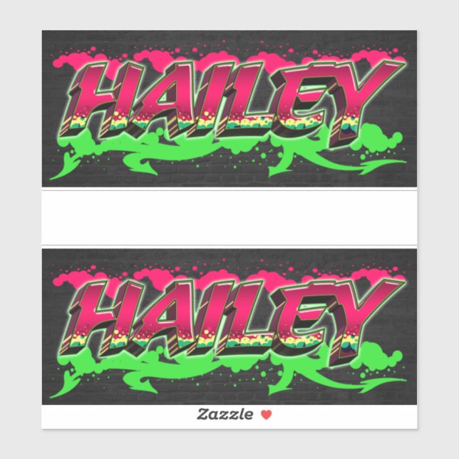 Adesivo Hailey Vorname Name Graffiti Aufkleber Sticker (Folha)