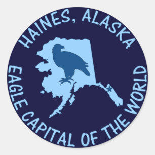 Adesivo Haines, capital de Alaska Eagle do mundo