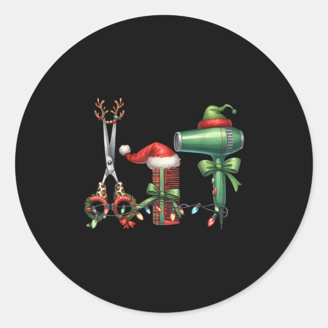 Adesivo Hair Stylist Christmas Hairdresser Licensed Hairas (Frente)