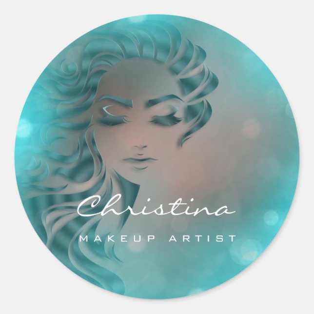 Adesivo Hair Stylist Makeup Artist Water Eyelash Rosa (Frente)