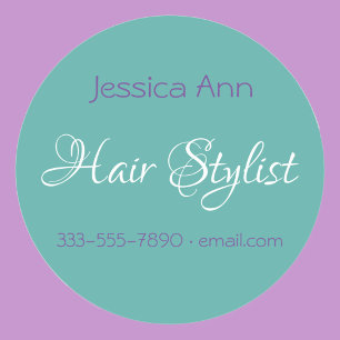 Adesivo Hair Stylist Ocupação Personalizar Teal