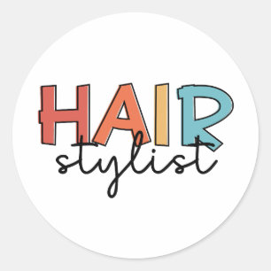 Adesivo Hair Stylist - Oferta de Hairdresser Retro
