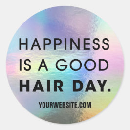 Adesivo Hair Stylist Típica Moderna Chic Foil Colorida