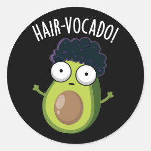 Adesivo Hair-vocado Piadas engraçadas de abacate Fundo esc
