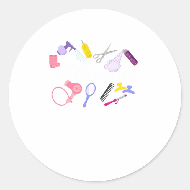 Adesivo Hairapist Hairdresser Hair Stylist Barber Design (Frente)