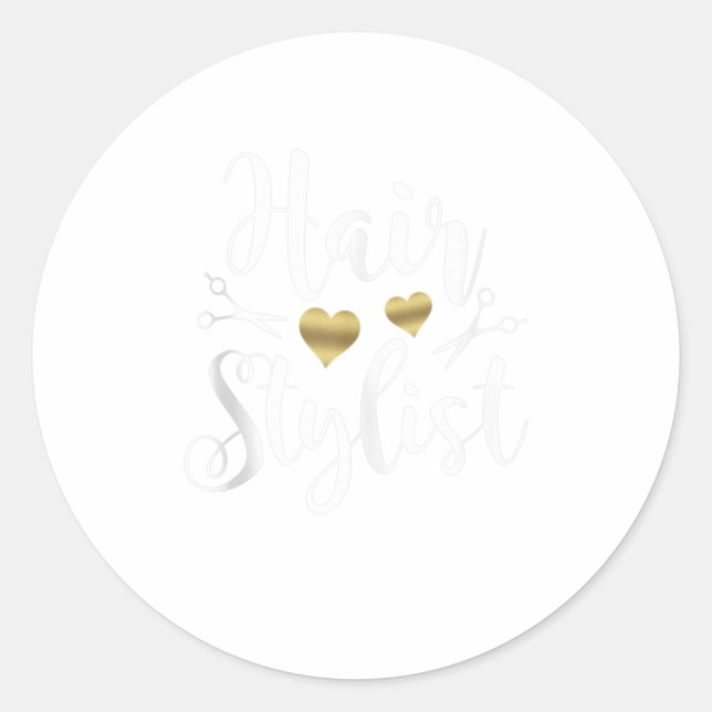 Adesivo Hairstylist compartilha cosmética bela e fofa ha (Frente)