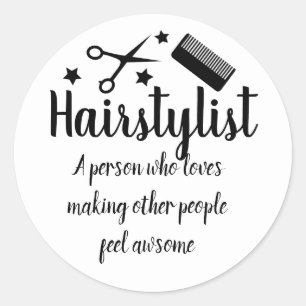 Adesivo Hairstylist Cote Hairdresser Estrelas Engraçadas
