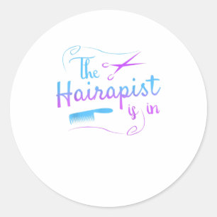 Adesivo Hairstylist Engraçado Hairapist Está Em Barber