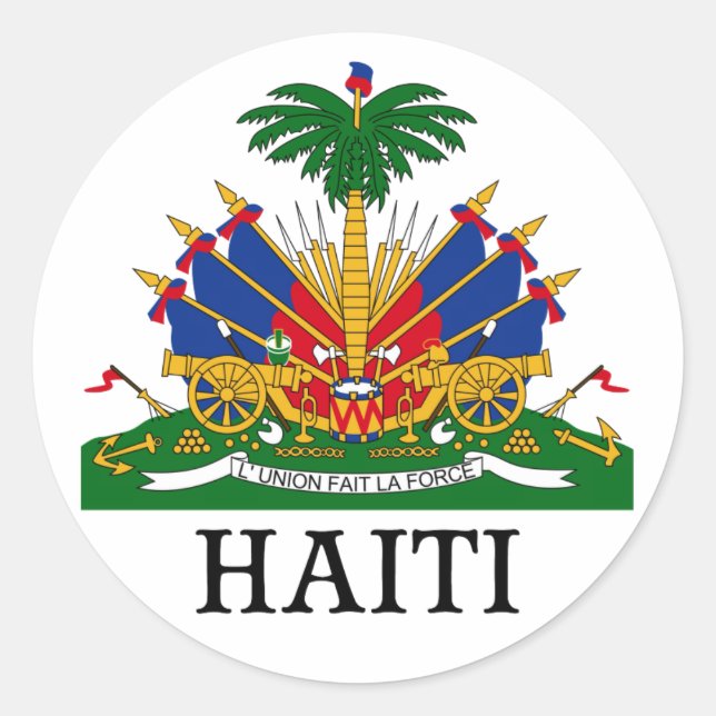 Adesivo HAITI - emblema/casaco de armas/pavilhão/símbolo (Frente)