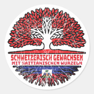Adesivo Haiti Haitianiser Schweizer Schweiz Baum Wurzel