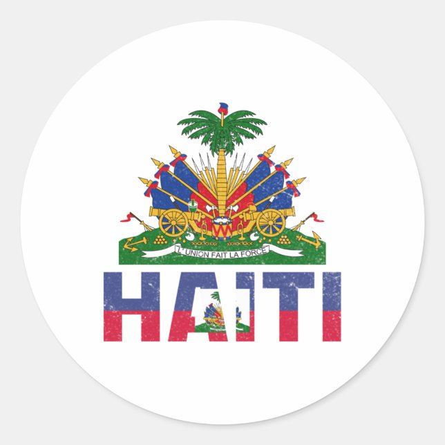 Adesivo Haiti Independência Dia da Bandeira Haiti Bandeira (Frente)