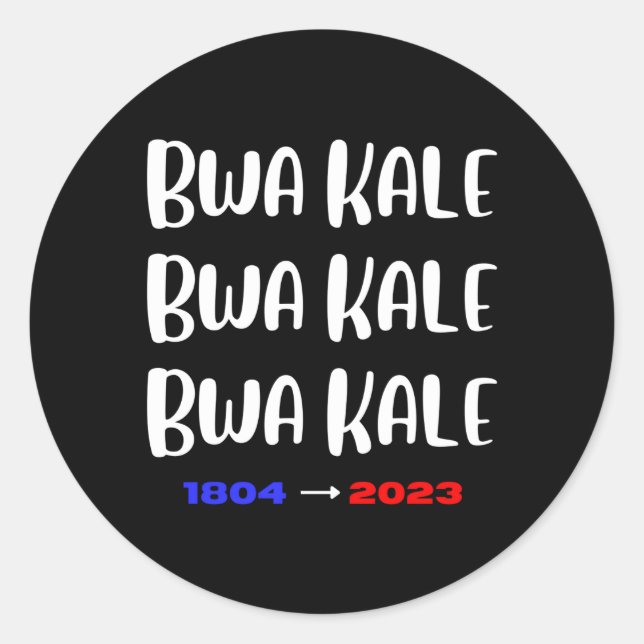 Adesivo Haiti Pride Bwa Kale 1804 Independência do Haiti C (Frente)