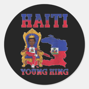 Adesivo Haiti Young King Haitian Flag Day Melanin For Blac