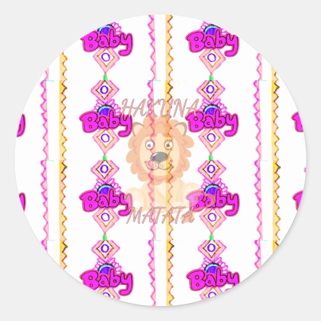 Adesivo Hakuna Matata: Belo Leão Design Motif (Frente)