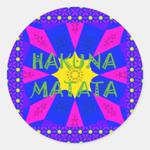 Adesivo Hakuna Matata Belos Design de Cores Incríveis
