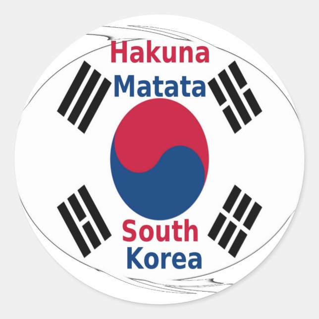 Adesivo Hakuna Matata South Korea Art Impressão/Graphic (Frente)