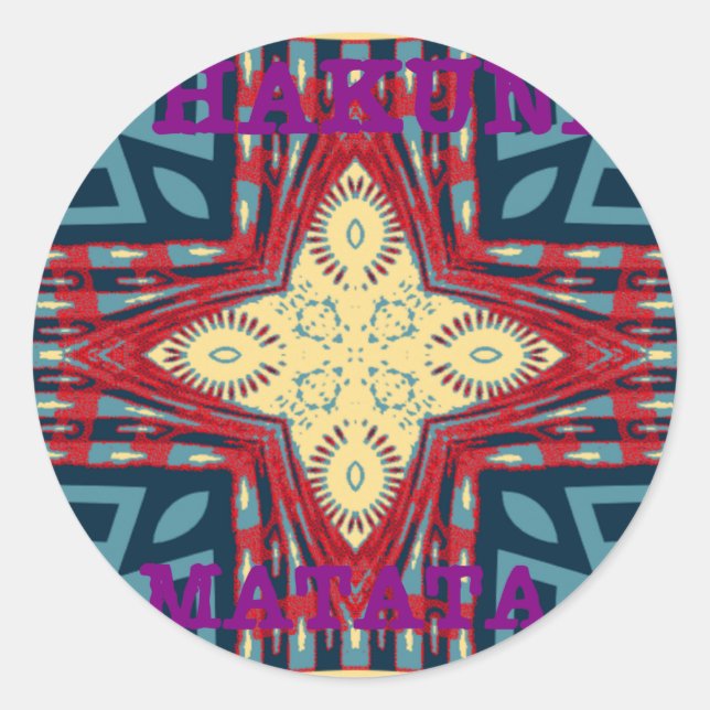 Adesivo Hakuna Matata Text Hope Abstrato (Frente)