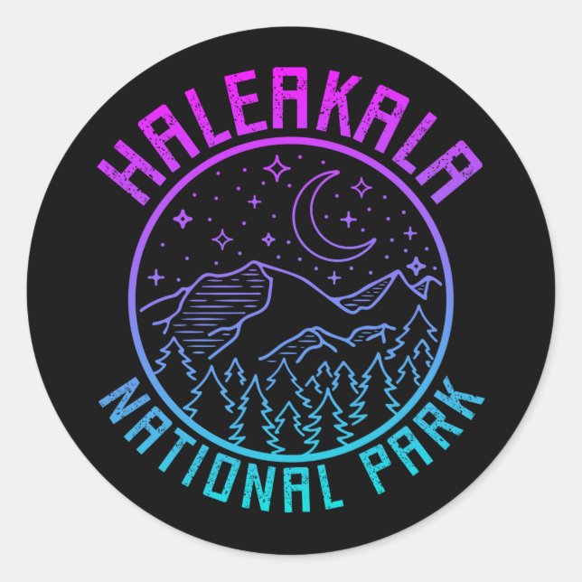 Adesivo Haleakala National Park Hawaii EUA Gradient (Frente)