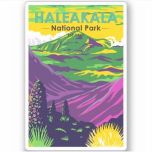 Adesivo Haleakala National Park Hawaii Vintage