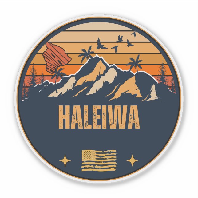 Adesivo Haleiwa, Havaí (Frente)
