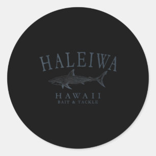 Adesivo Haleiwa havaí tubarão arte retrô ardósia pesca tan
