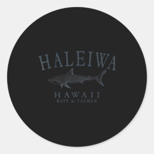 Adesivo Haleiwa havaí tubarão retro ardósia arte pesca