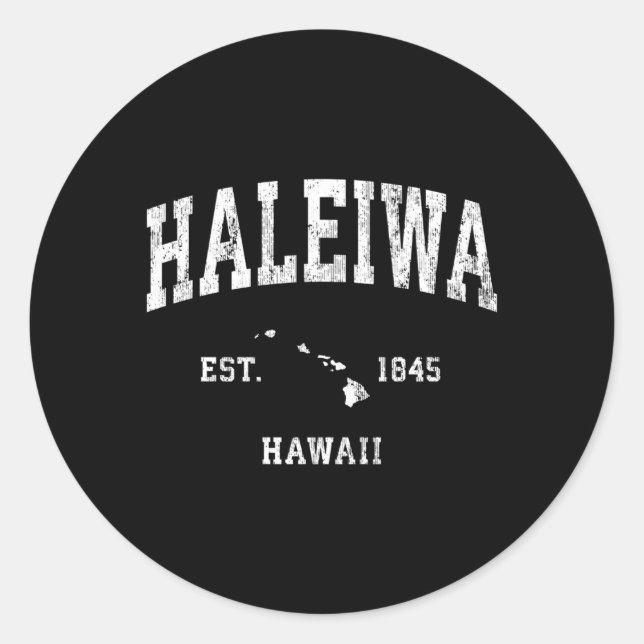 Adesivo Haleiwa Hawaii Hi Athletic Sports (Frente)
