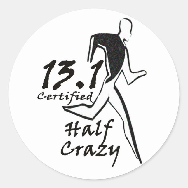 Adesivo "Half Crazy" masculino (Frente)