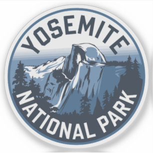 Adesivo Half Dome Yosemite Round Emblem