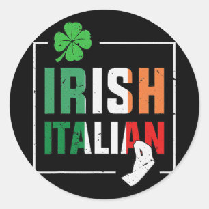 Adesivo Half Irish Half Italian Irish Italian Flag