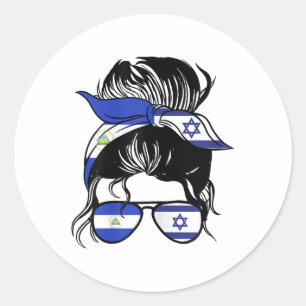 Adesivo Half Nicarágua Half Israelense Mix Nicarágua E Isr