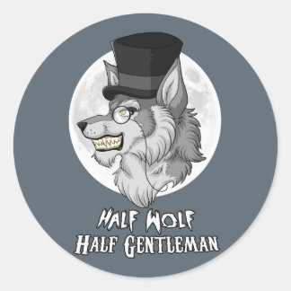Adesivo Half Wolf Half Gentleman
