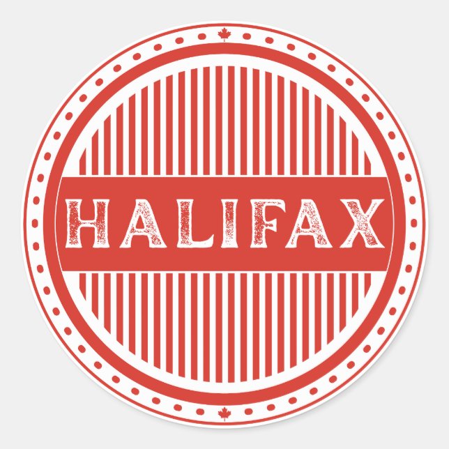 Adesivo Halifax City Pride Emblem – Canadian Identity (Frente)