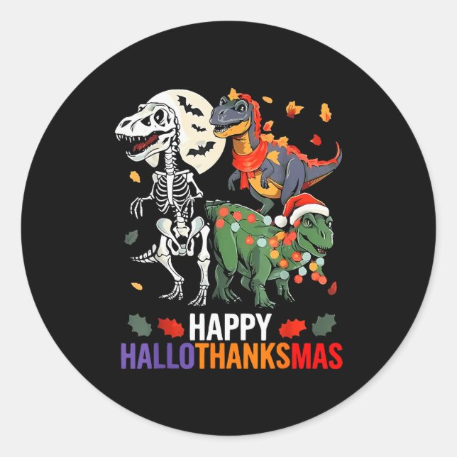 Adesivo Hallothanksmas Halloween Thanksgiving Christmas Di (Frente)