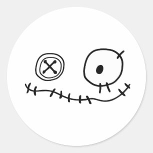 Adesivo Hallowe personagem de desenho animado de monstro f