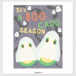Adesivo Halloween A-BOO-Cado Spooky Cute Avocado Ghosts