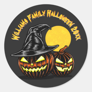 Adesivo Halloween Adicionar Nome da Família Ano Personali