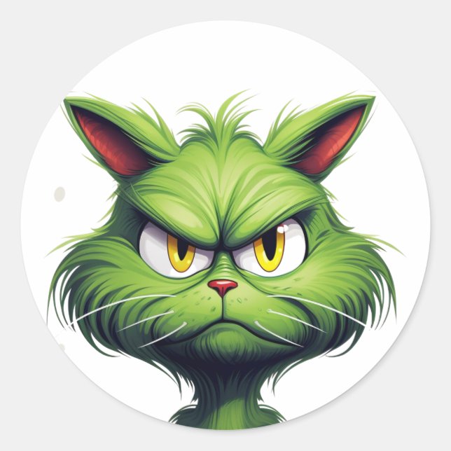 Adesivo Halloween Angry Cat (Frente)