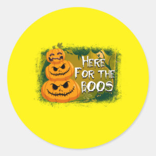 Adesivo Halloween Aqui Para O Aniversário Do Boos