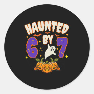 Adesivo Halloween Assombrado 67 Número 67 Seis Sete Meme E