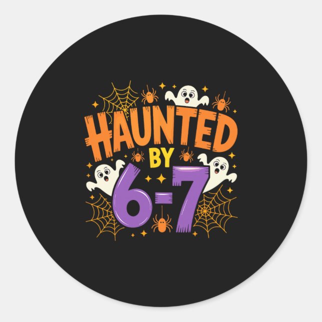 Adesivo Halloween Assombrado 67 Seis Sete Meme 1 (3)  (Frente)