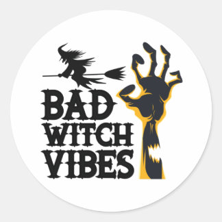 Adesivo Halloween Bad Witch Vibes Birthday