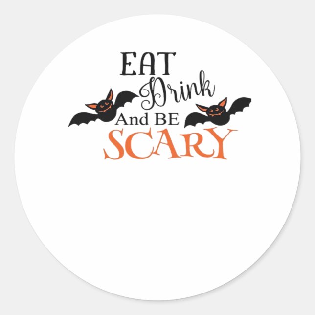 Adesivo Halloween Bats Be Scary Funny Meme (Frente)