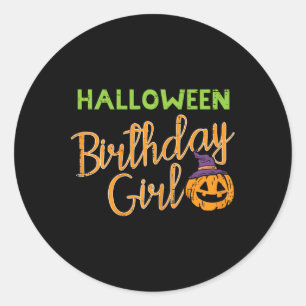 Adesivo Halloween Birthday Girl Bday Figurume Meninas Para