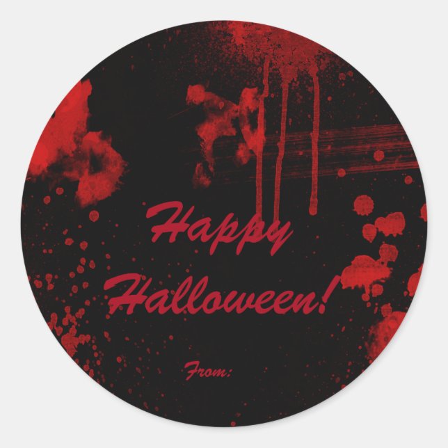 Adesivo Halloween Blood Splatters Fachado Favor do Partido (Frente)