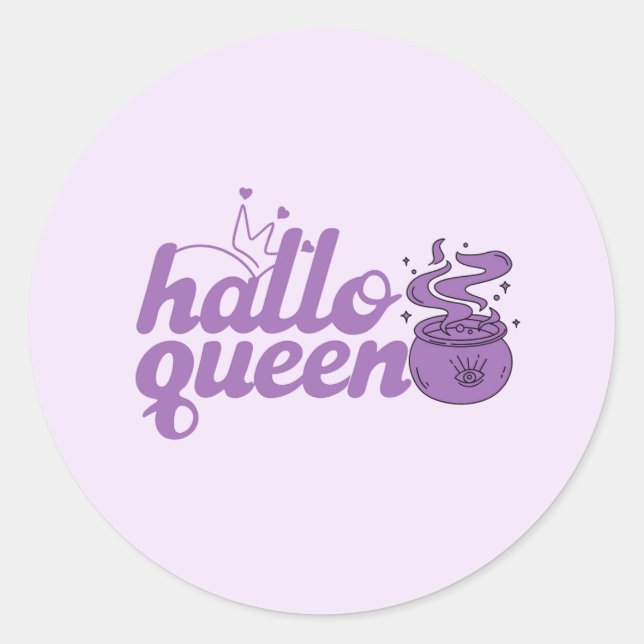 Adesivo Halloween Bonito, Rainha do Halloween, Halloqueen, (Frente)