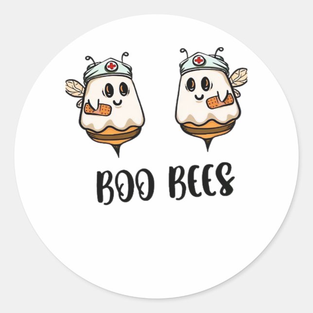 Adesivo Halloween Boo Bees Enfermeira Enfermeira Camisa Cl (Frente)